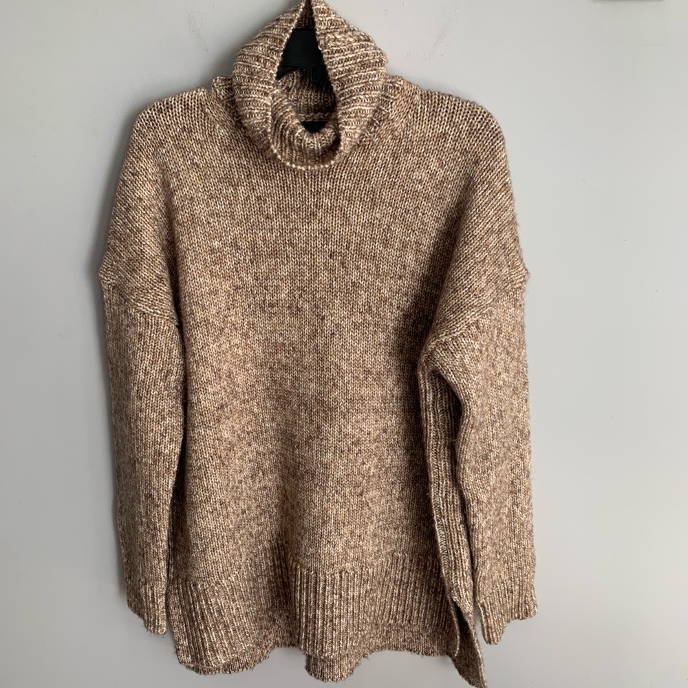 J. Crew Marled Italian Wool Turtleneck Sweater - Picture 1 of 5